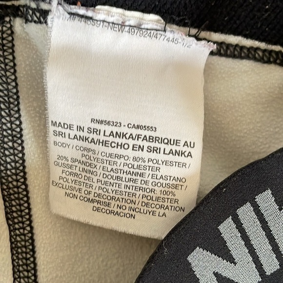 Nike Pro Women XS Dri-Fit Fleece Lined Hyperwarm Static Tight Legging Black Grey - Picture 4 of 8